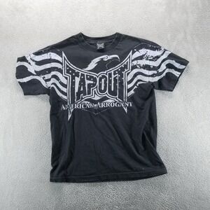 VTG Tapout Shirt Mens M Black American Arrogant Eagle UFC Grunge Combat